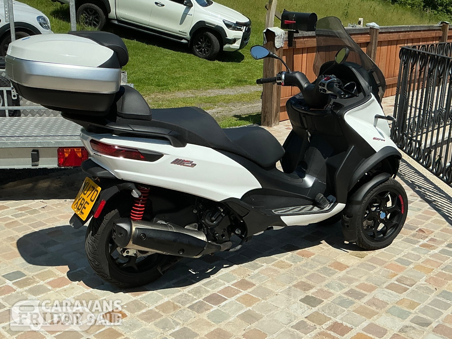 Scooter that can be ridden on a car licence and bespoke trailer  -  in Abercraf