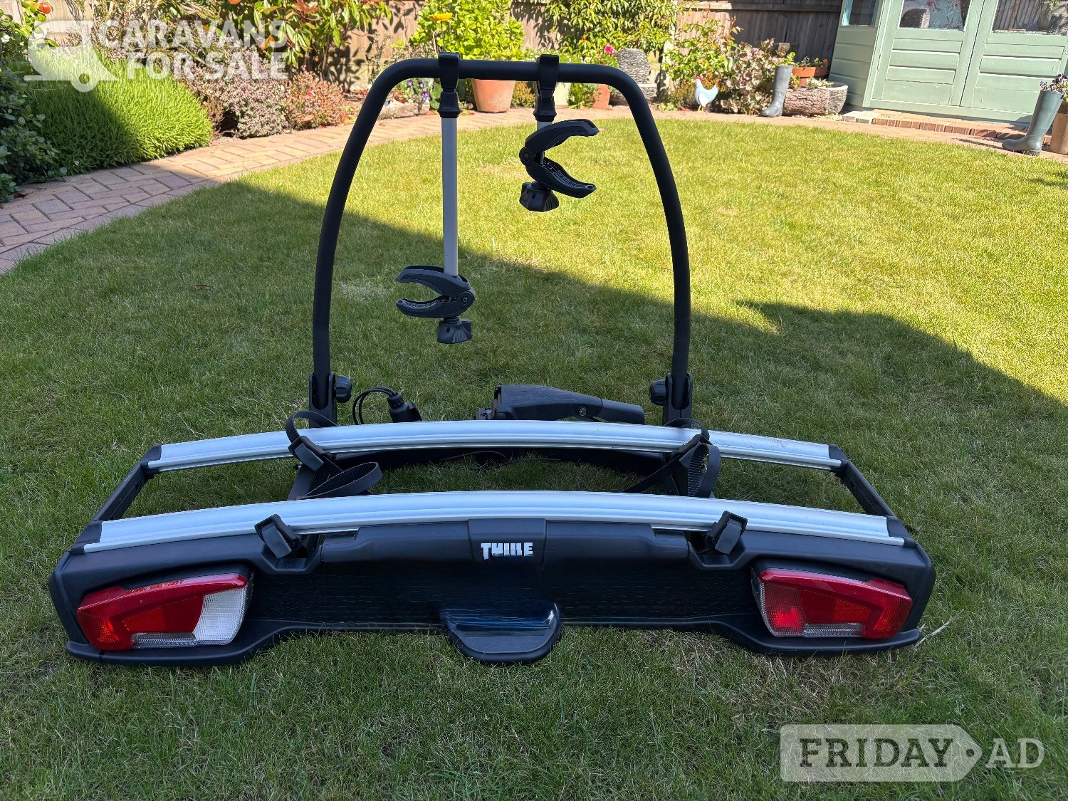 Thule bike carrier to accommodate two electric bikes, as new.