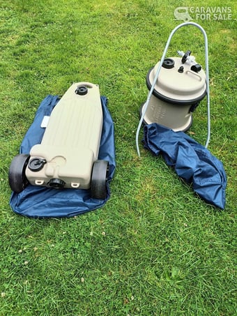 Aquaroll and Wastemaster with bags and handle