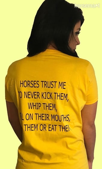 HORSE LOVERS TEE SHIRT Horses Trust Me TO Never...