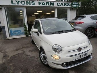2019 FIAT 500 1.2 Lounge Hatchback 3dr Petrol Manual Euro 6 (s/s) (69 bhp) SUNROOF + SENSORS + ALLOYS + DAB