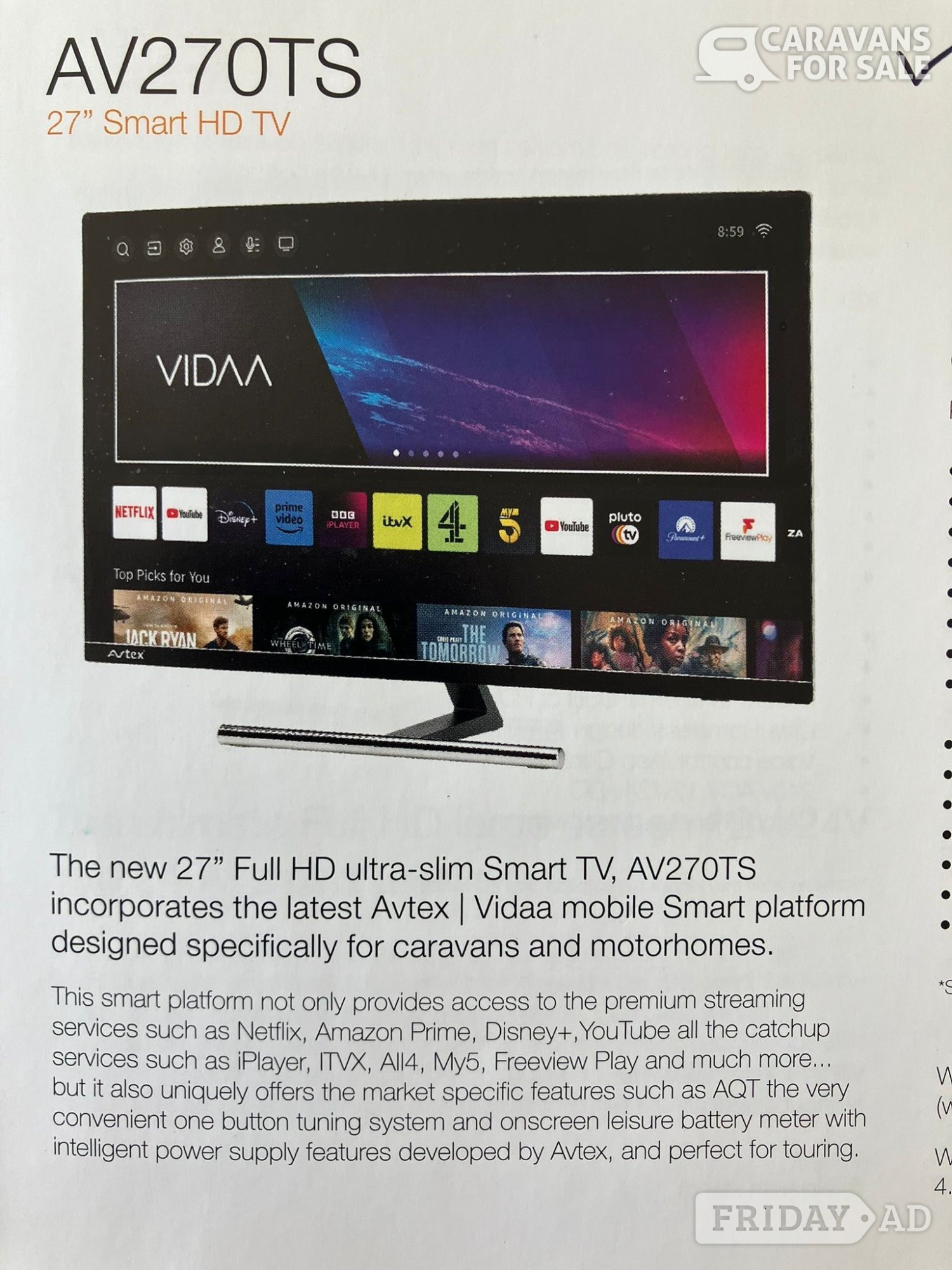 Shotley Gate AVTEX AV270TS 27" SMART HD TV
