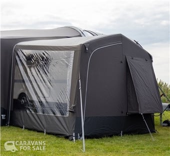 Telta life 390 awning with tall annex