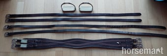 46" Shires Blenheim and 60" Jeffries Stirrup Leathers (Brown)