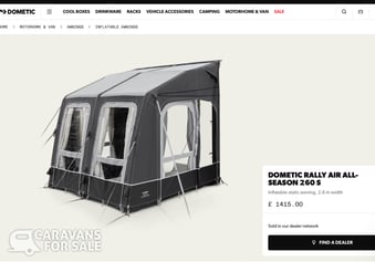 DOMETIC RALLY ALL SEASON 260S AIR &amp; ANNEX