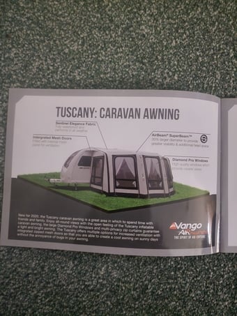 Vango Tuscany 380 Airbeam awning 