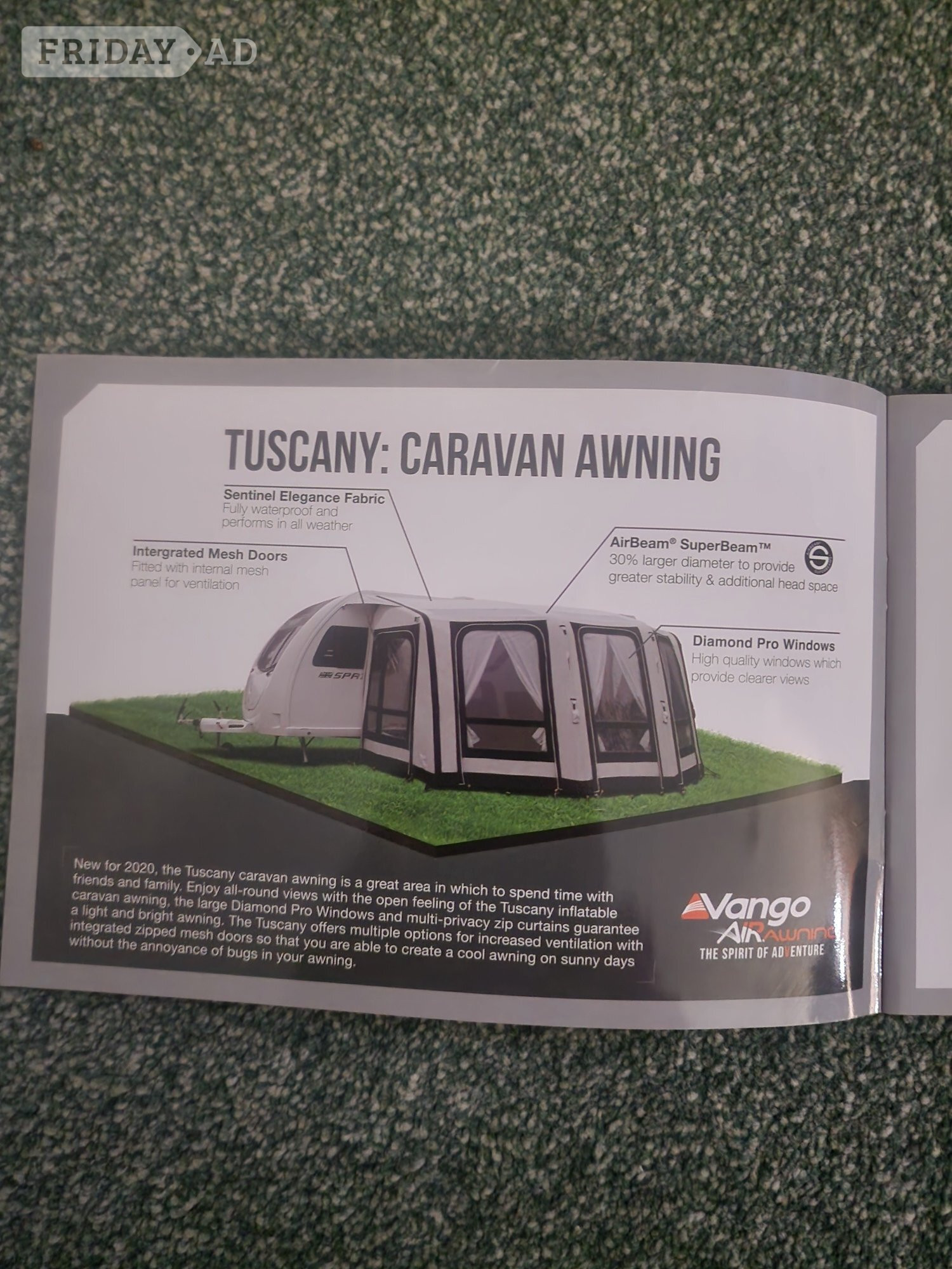 Vango Tuscany 380 Airbeam awning  in Faversham