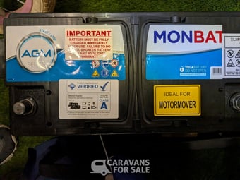 MONBAT AGM 100Ah Leisure Battery - NCC Class A - Ideal for Movers