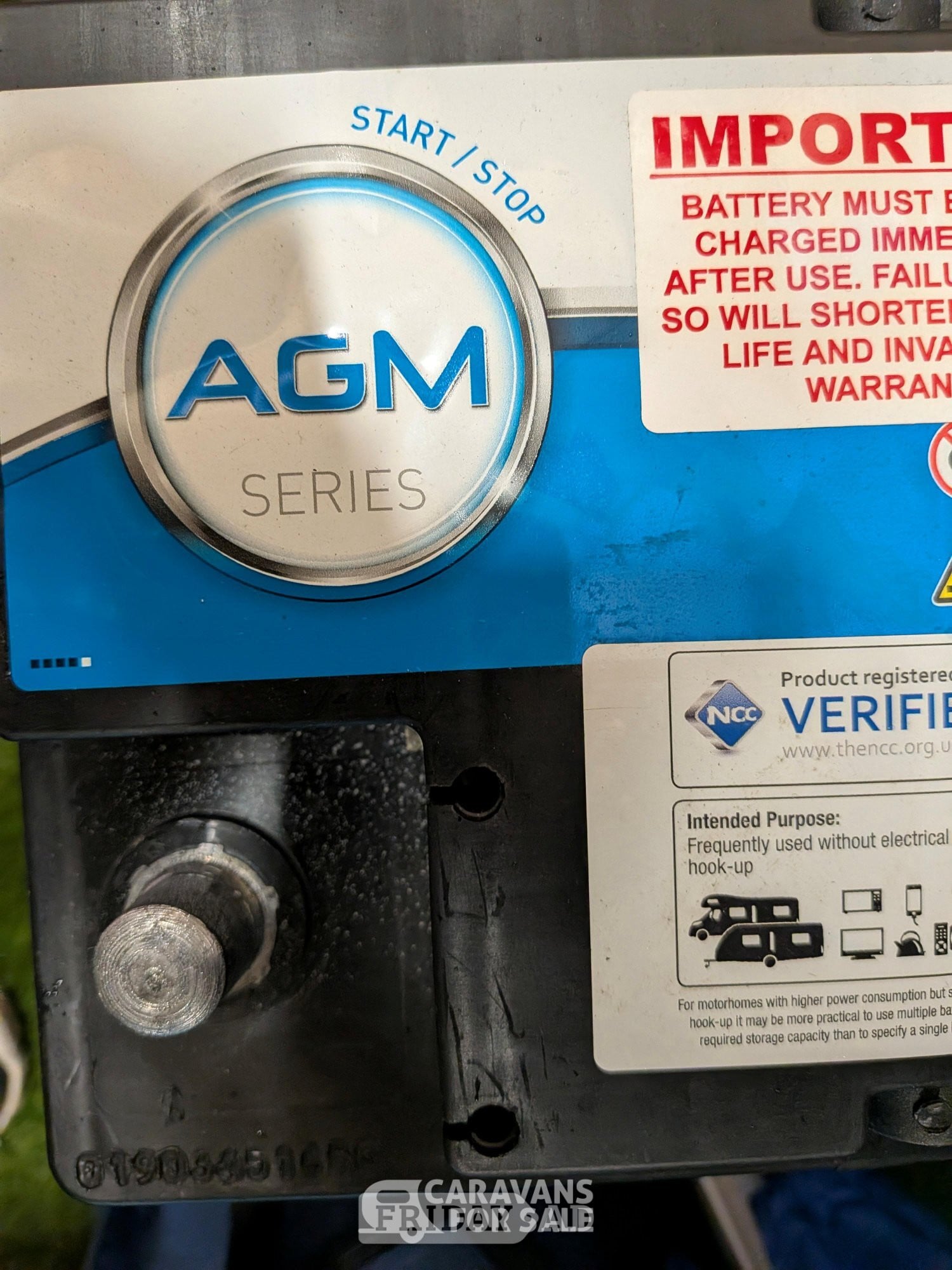 MONBAT AGM 100Ah Leisure Battery - NCC Class A - Ideal for Movers - 