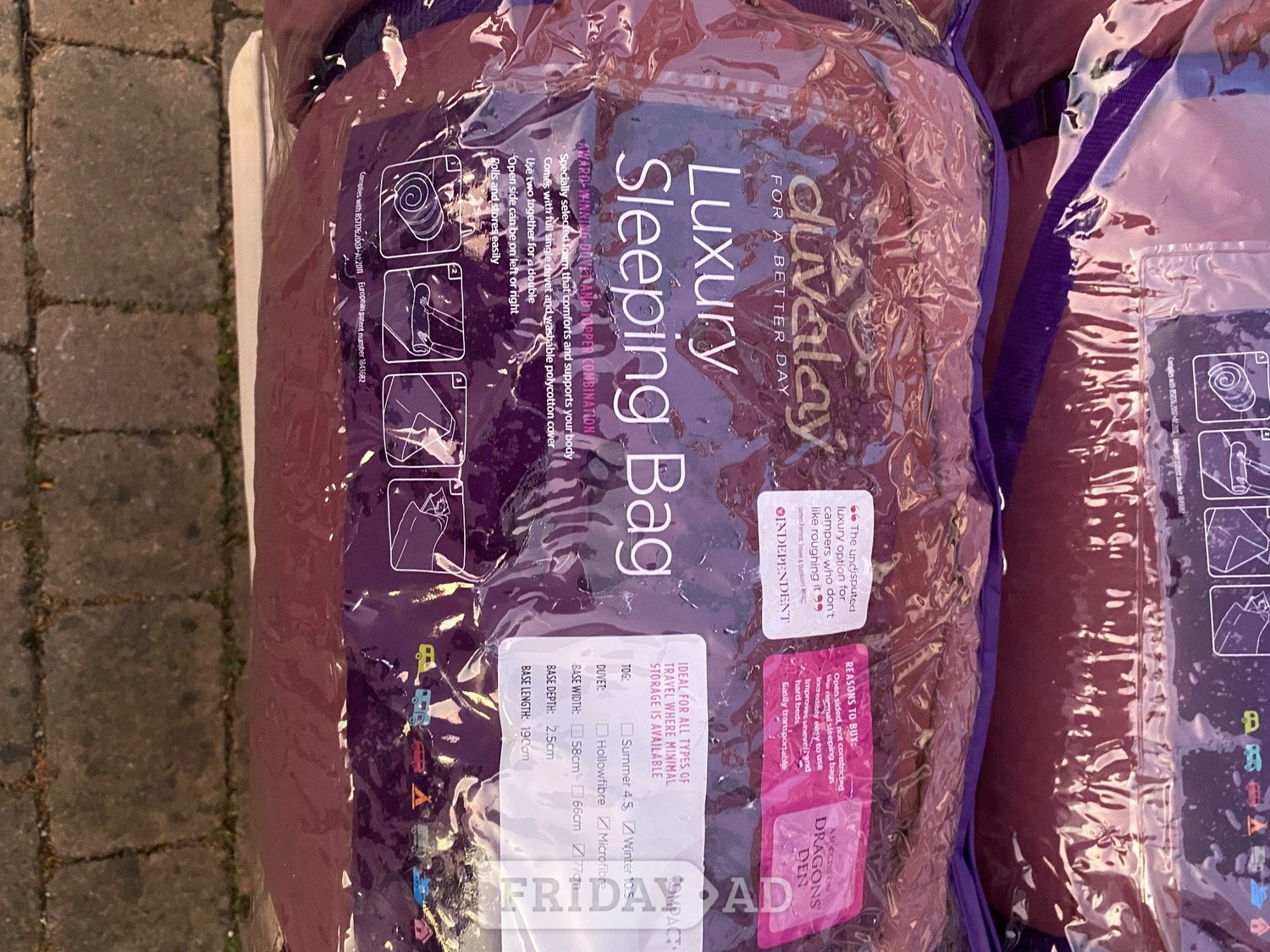 Two Duvalay Sleeping Bags