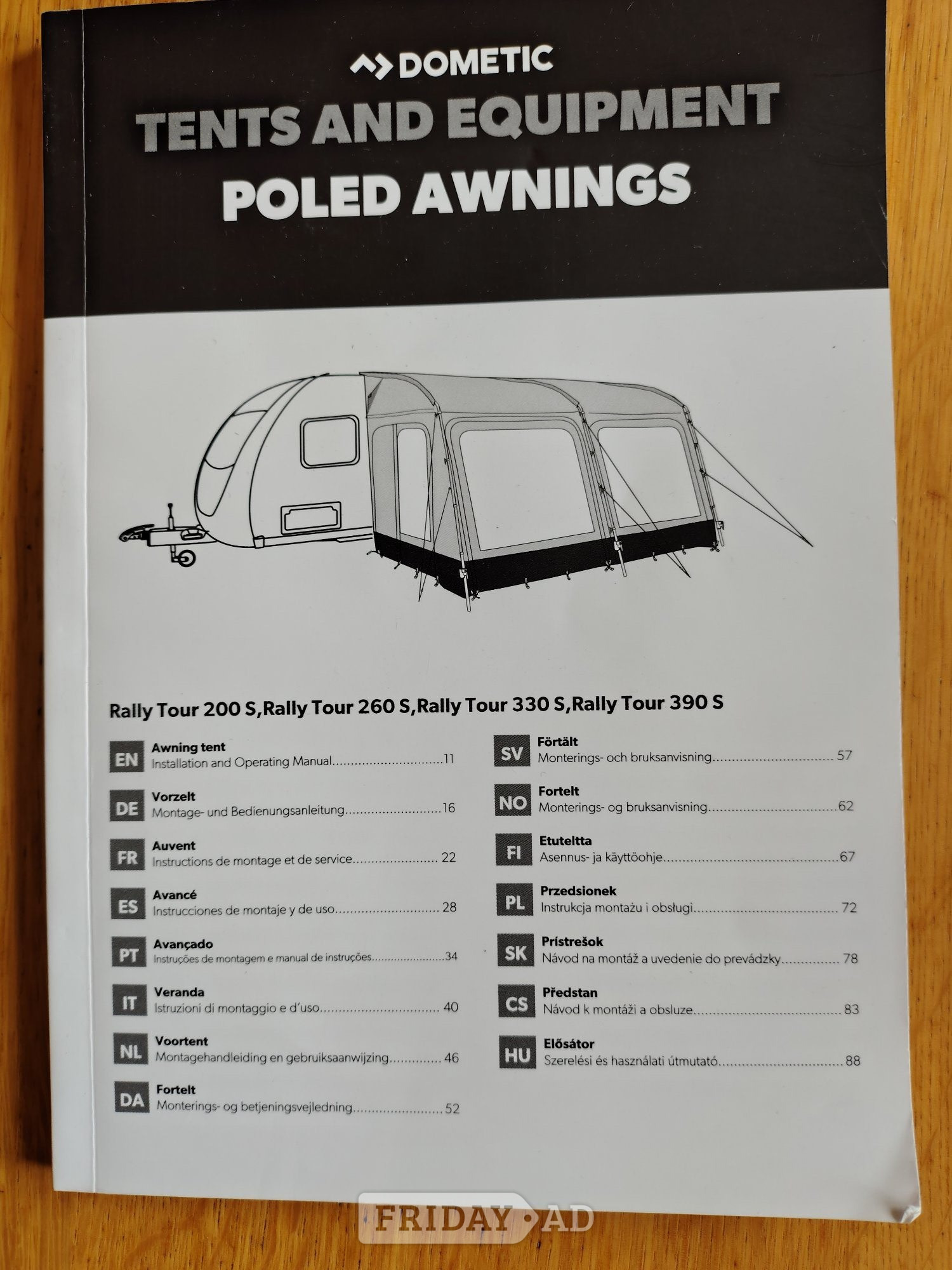 Dunton Bassett AS NEW Dometic Rally Tour 330 Poled awning