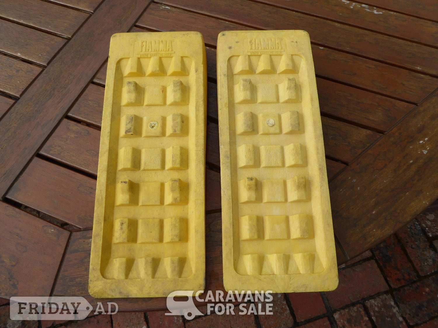 Yellow levelling ramps in Worthing