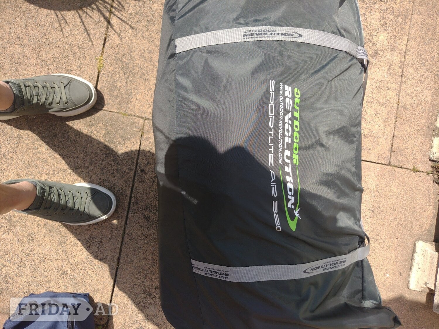 Kirby Muxloe Outdoor Revolution Sportlite Air 320 blow up caravan awning.