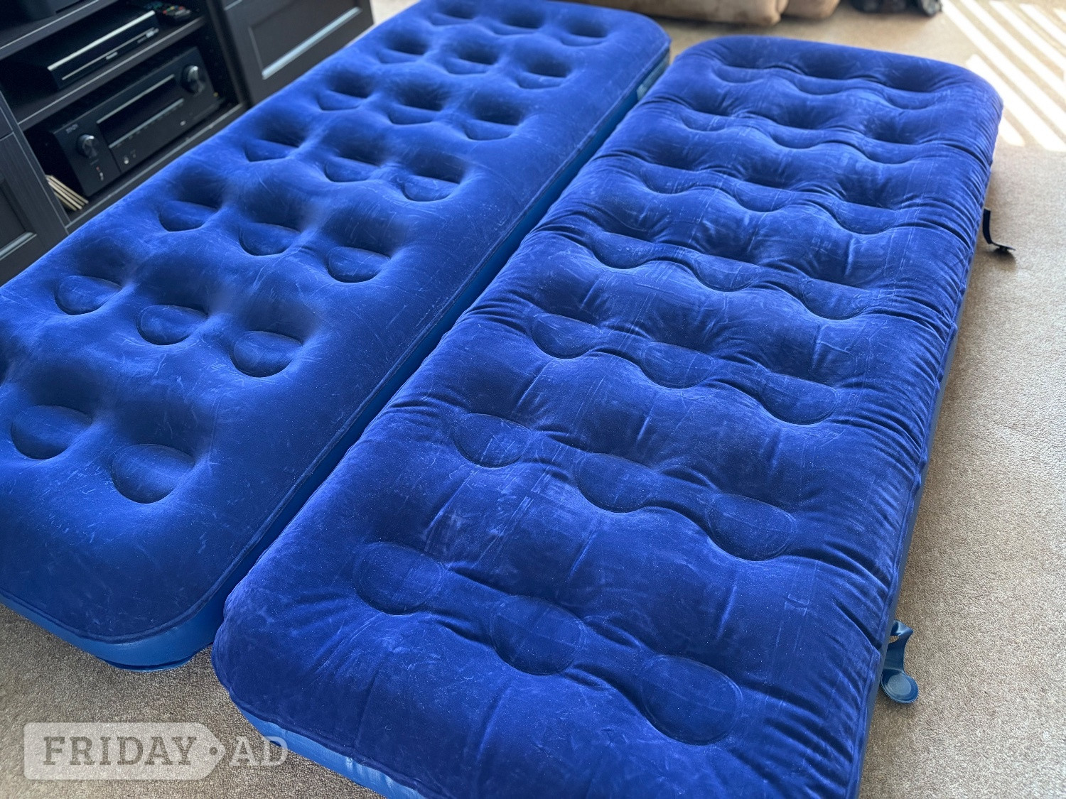 Camping as Quickbed 2 single air beds zip together to make double