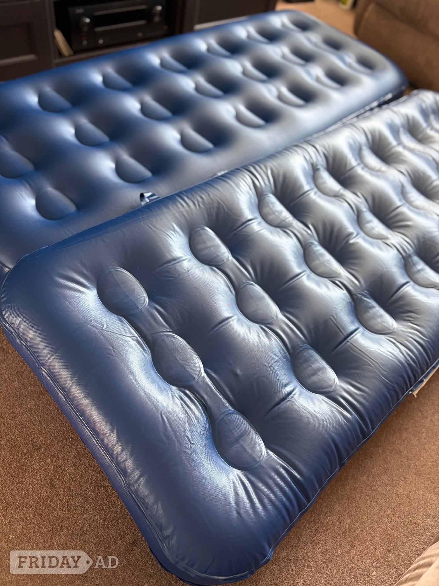 Camping as Quickbed 2 single air beds zip together to make double - 