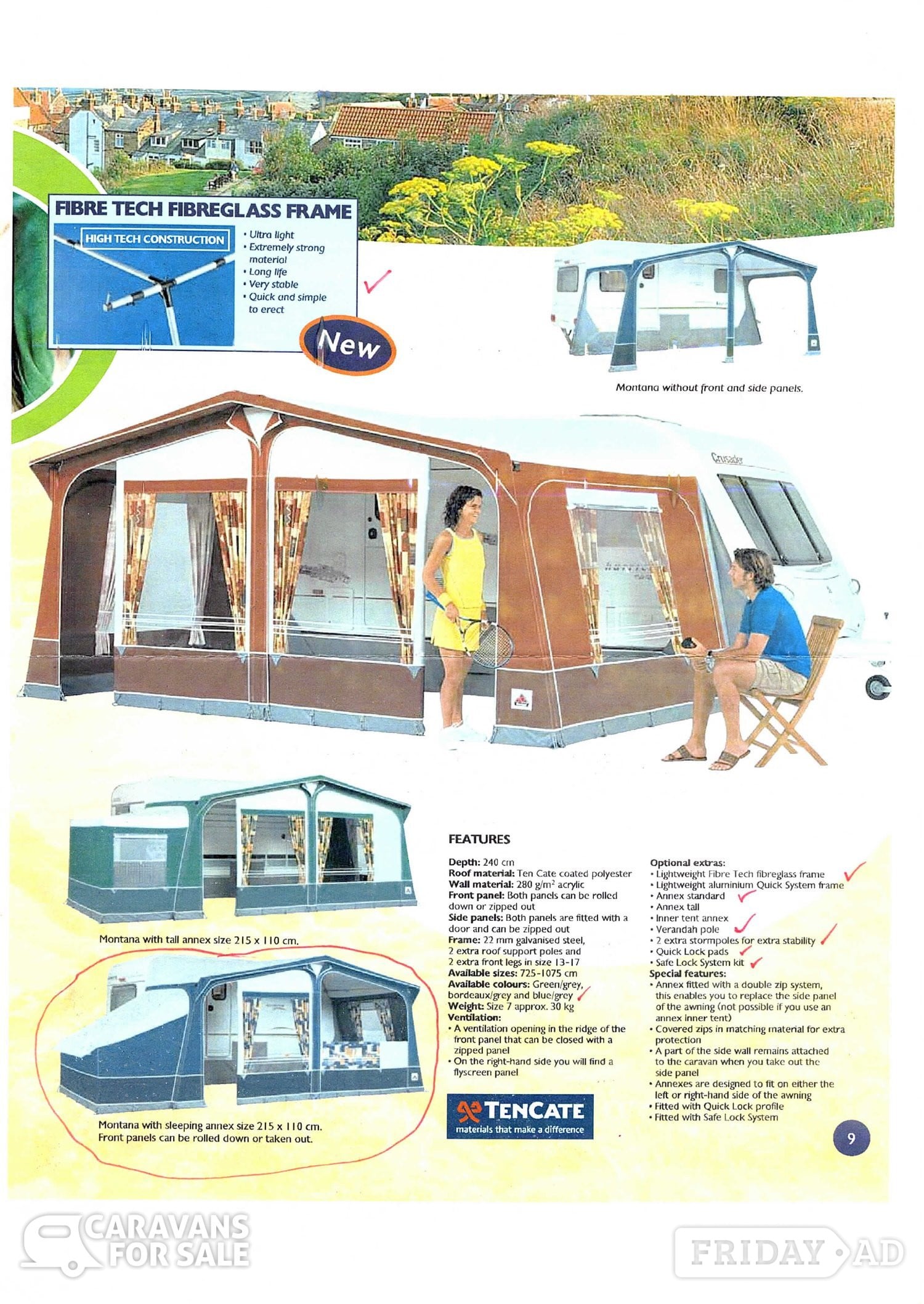Family Caravan Awning in Ilfracombe