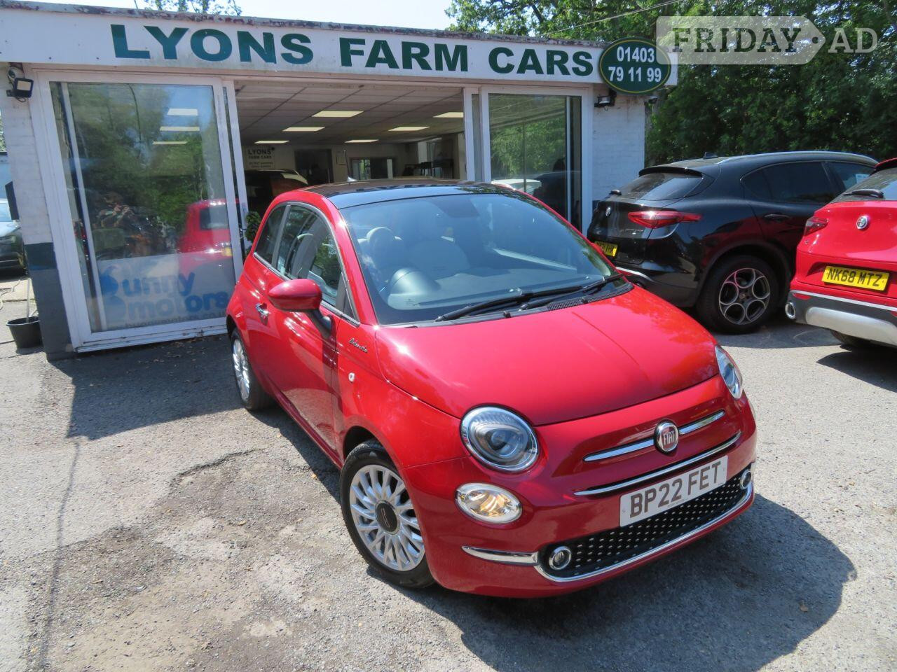 2022 Fiat 500 1.0 MHEV Dolcevita Hatchback 3dr Petrol Manual Euro 6 (s/s) (70 bhp) AUTO LIGHTS / WIPERS + CARPLAY in Horsham