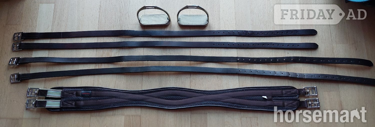 46" Shires Blenheim and 60" Jeffries Stirrup Leathers (Brown) in Cleator Moor