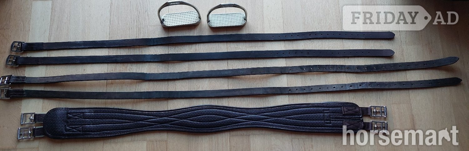 46" Shires Blenheim and 60" Jeffries Stirrup Leathers (Brown)