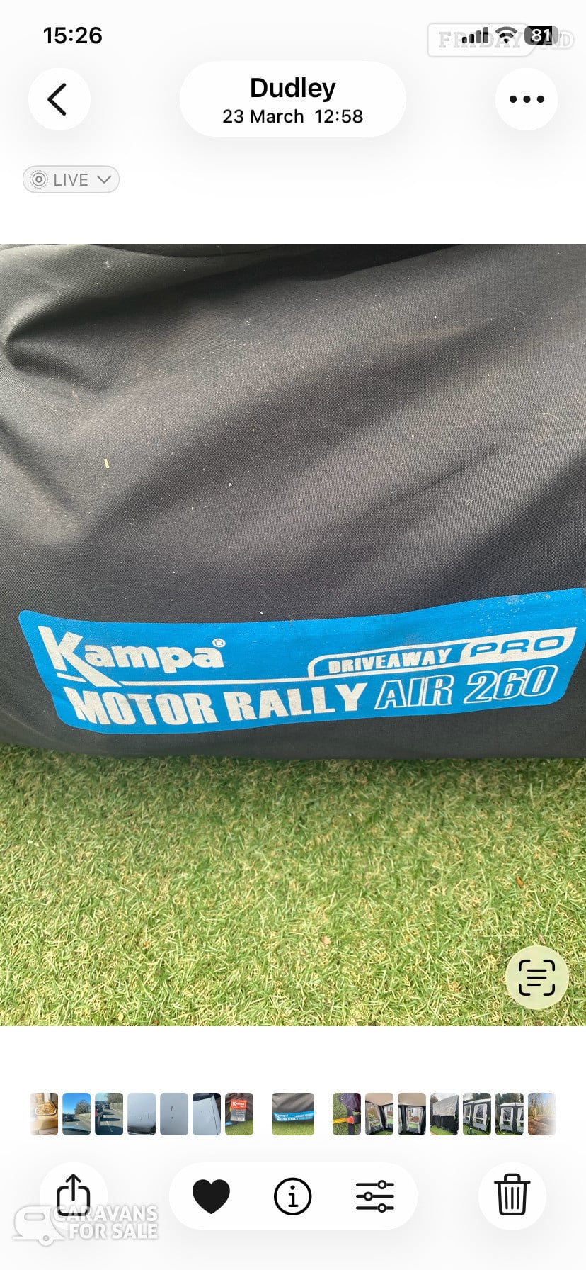 Kampa AirPro 260 Drive away awning