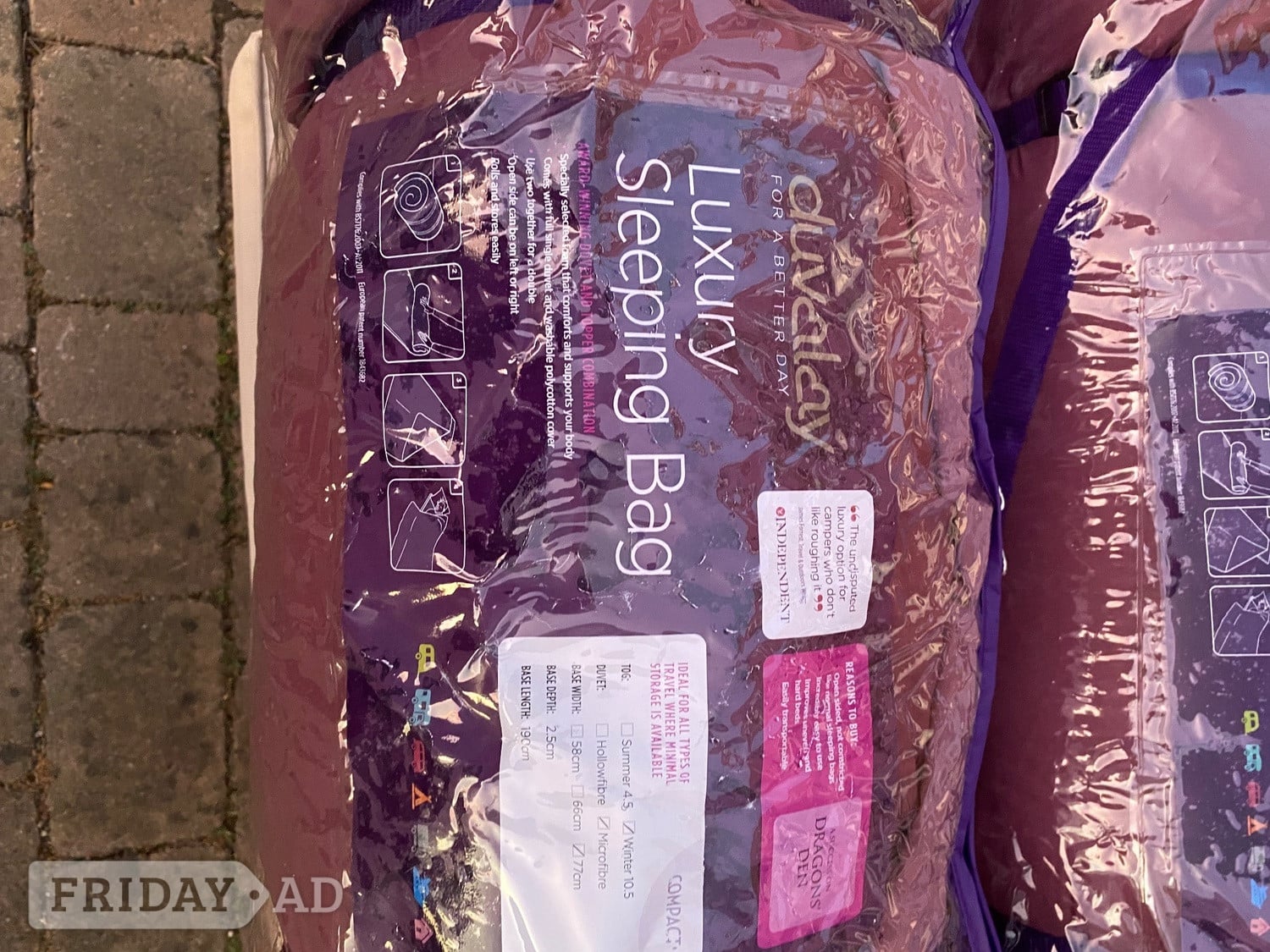 Two Duvalay Sleeping Bags
