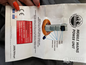 Mobile mains power unit 3 socket 