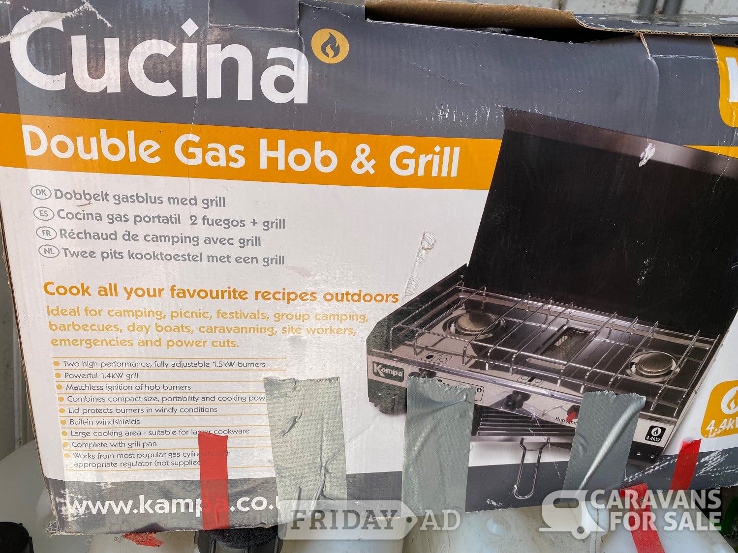 Cucina outdoor gas hob &amp; grill excellent condition very clean  in Mansfield