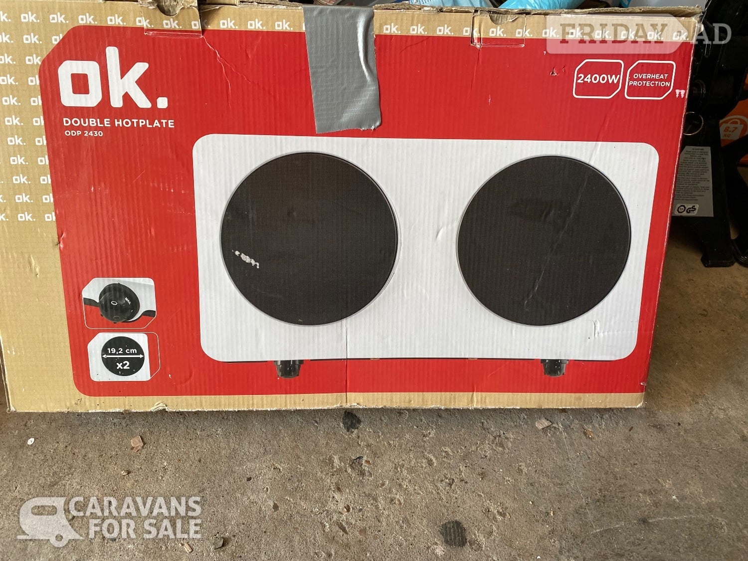 Mansfield 2400w double hot plate used once very clean great condition