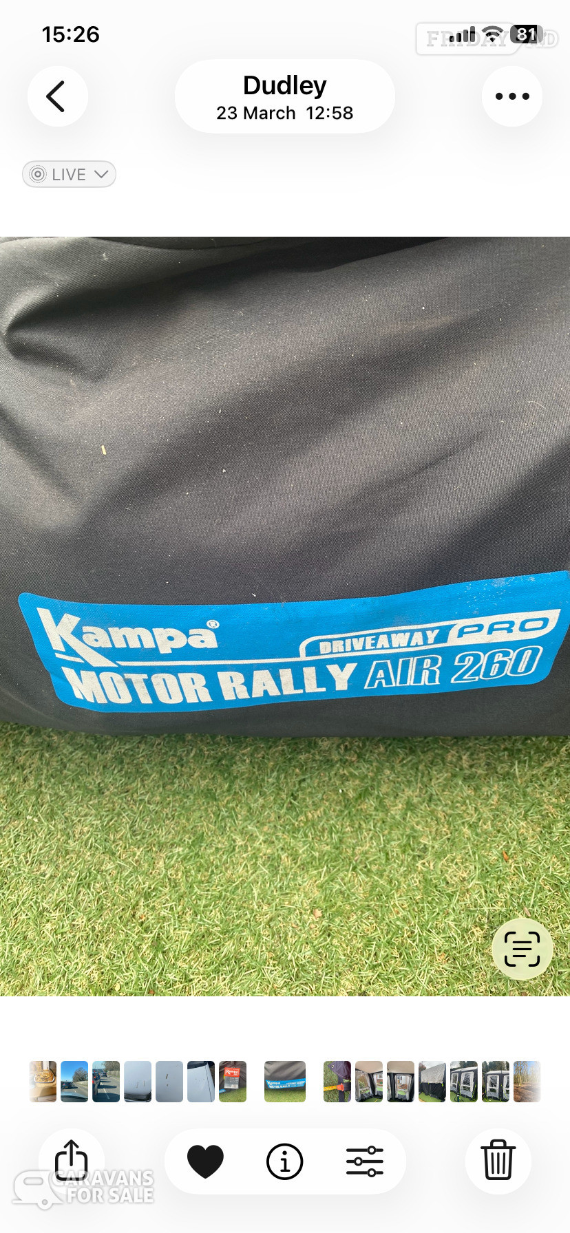 Kampa AirPro 260 Drive away awning