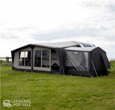 Telta life 390 awning with tall annex