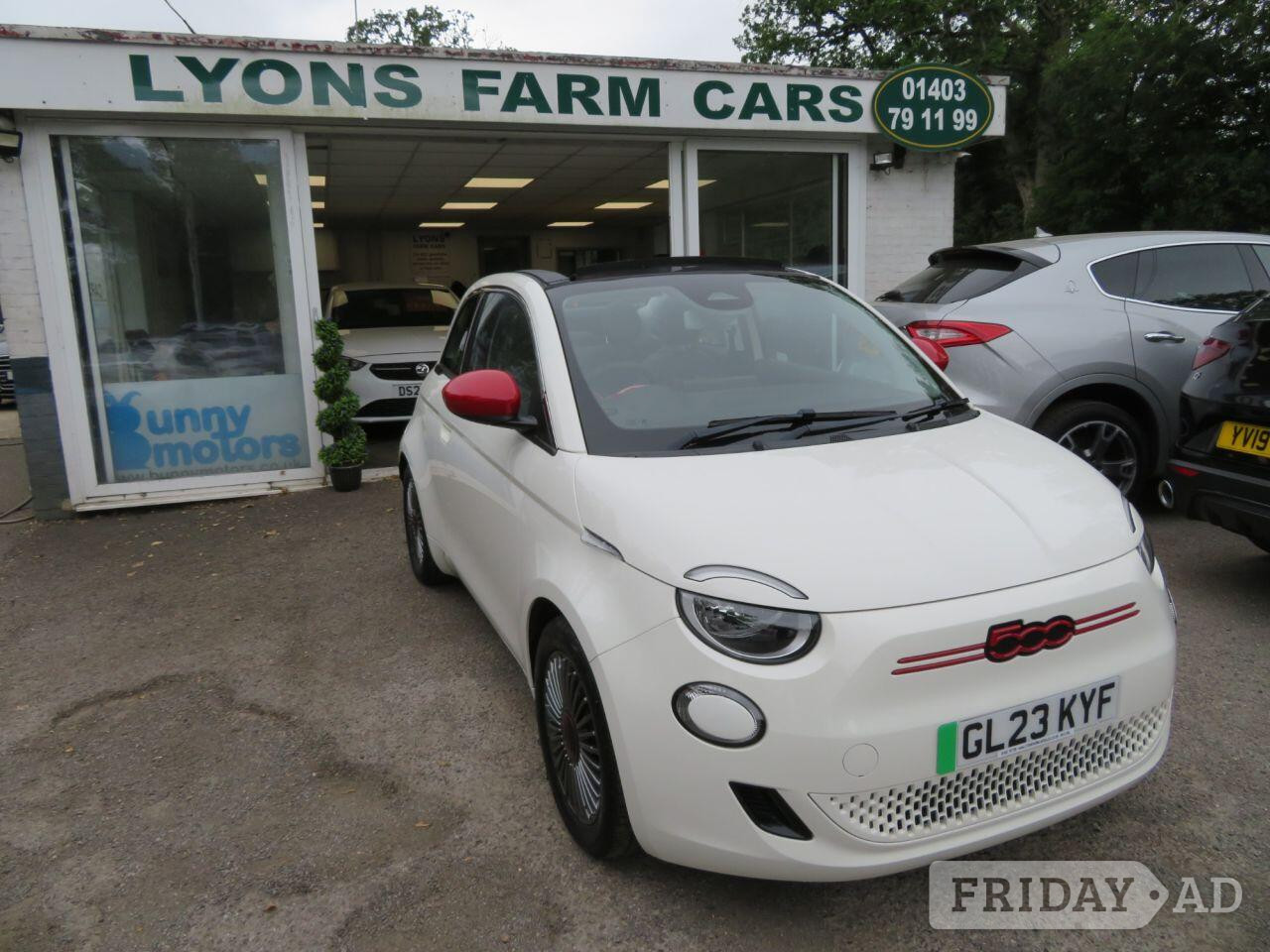2023 Fiat 500e C 42kWh RED Convertible 2dr Electric Automatic (118 ps) WIRELESS APPLE CARPLAY / ANDROID in Horsham