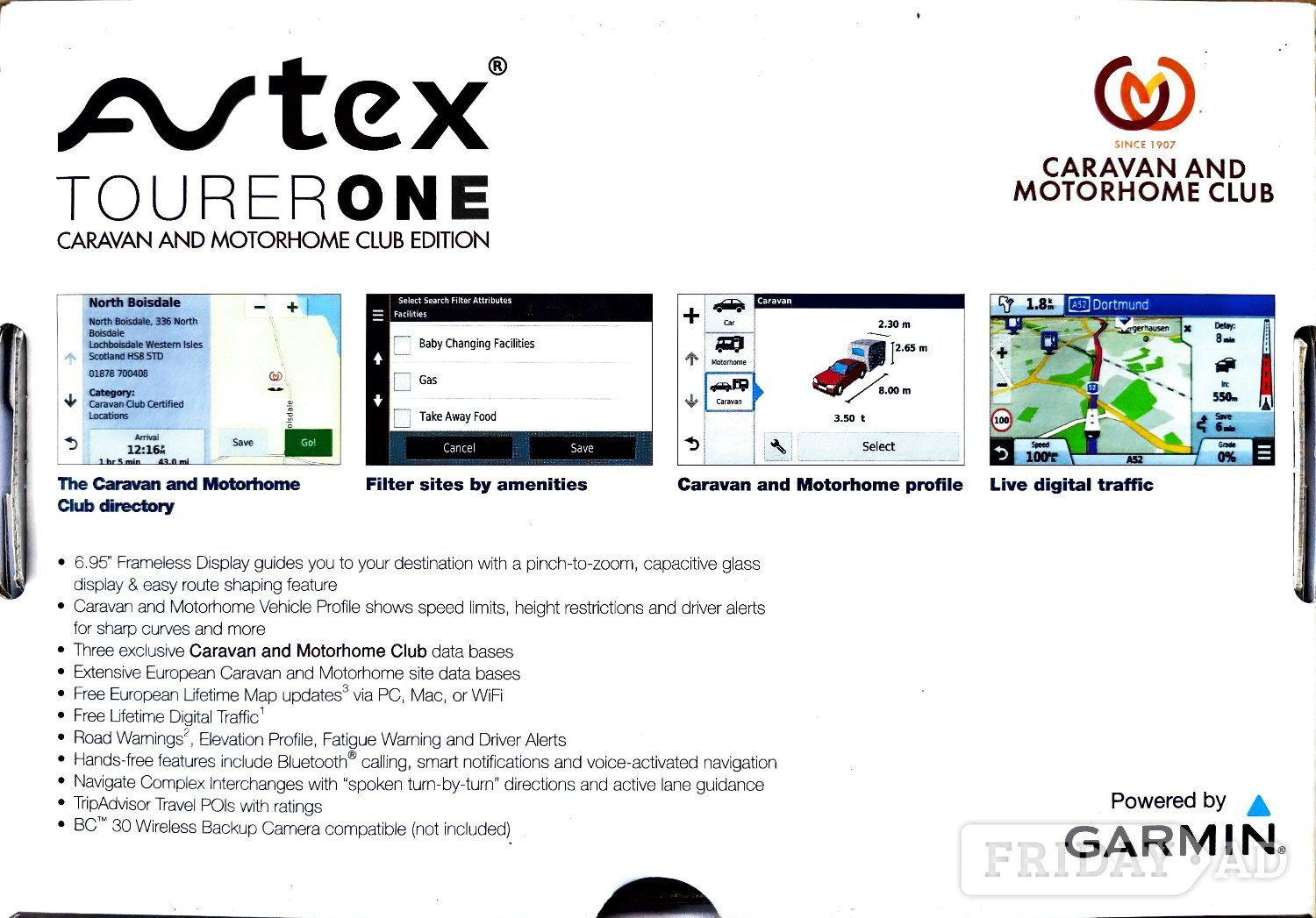 Avtex series one Garmin satellite navigation.  in Alfreton
