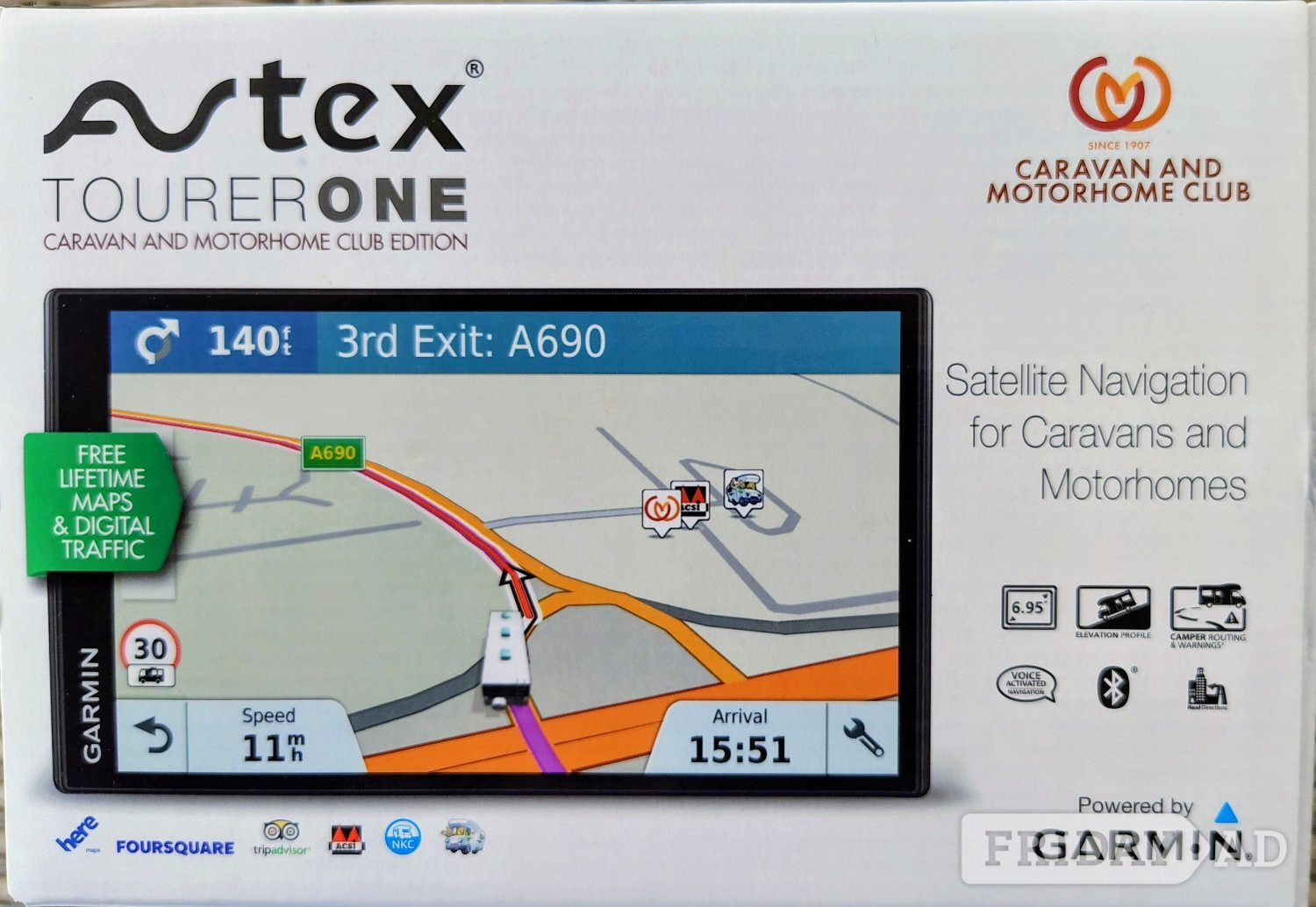 Avtex series one Garmin satellite navigation.  -  in Alfreton