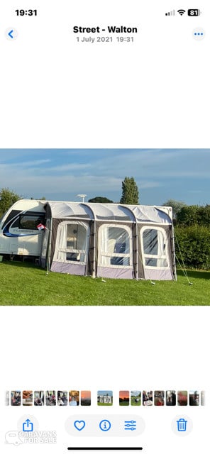 Kampa rally ace poled awning