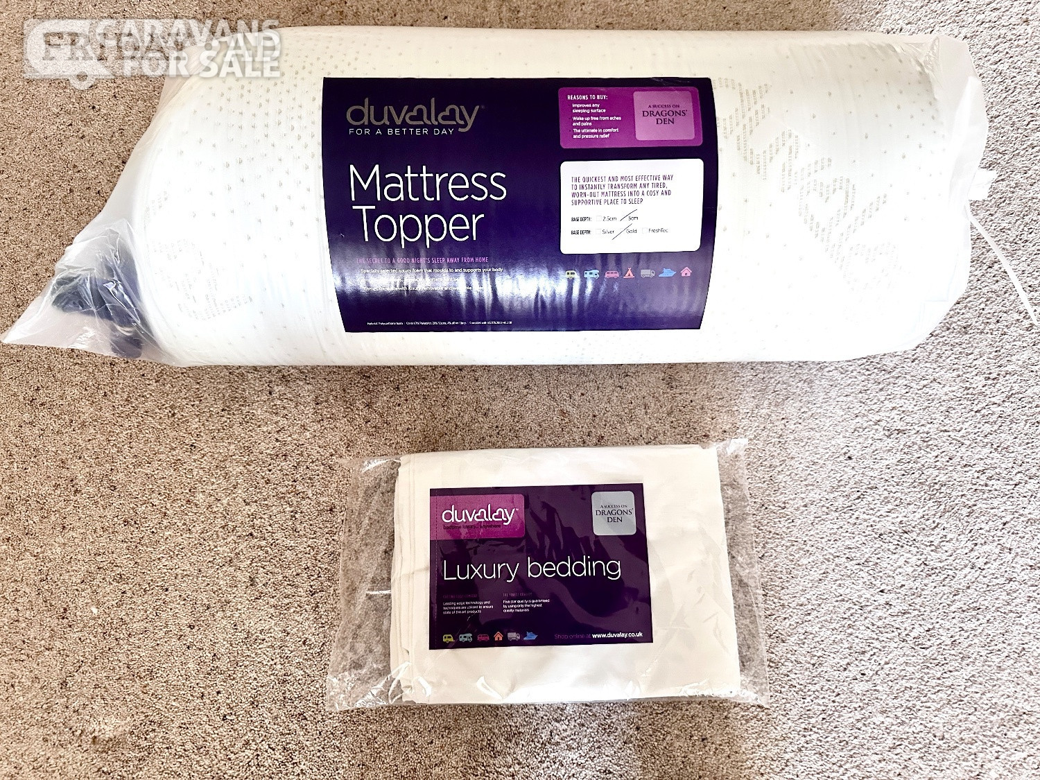Caravan Duvalay Custom Comfort Topper to fit Swift Caravan