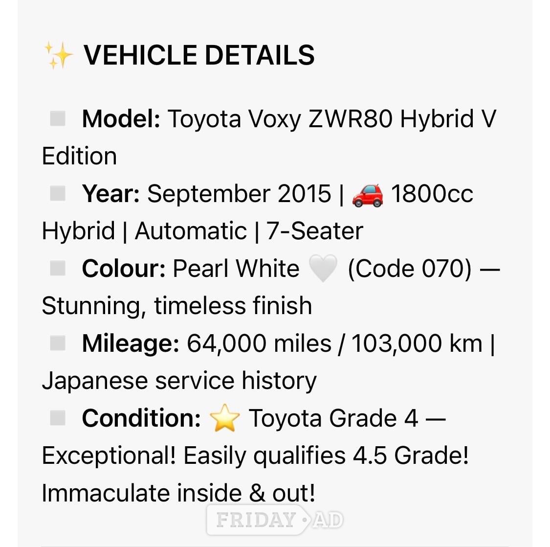 Toyota Voxy Chingford