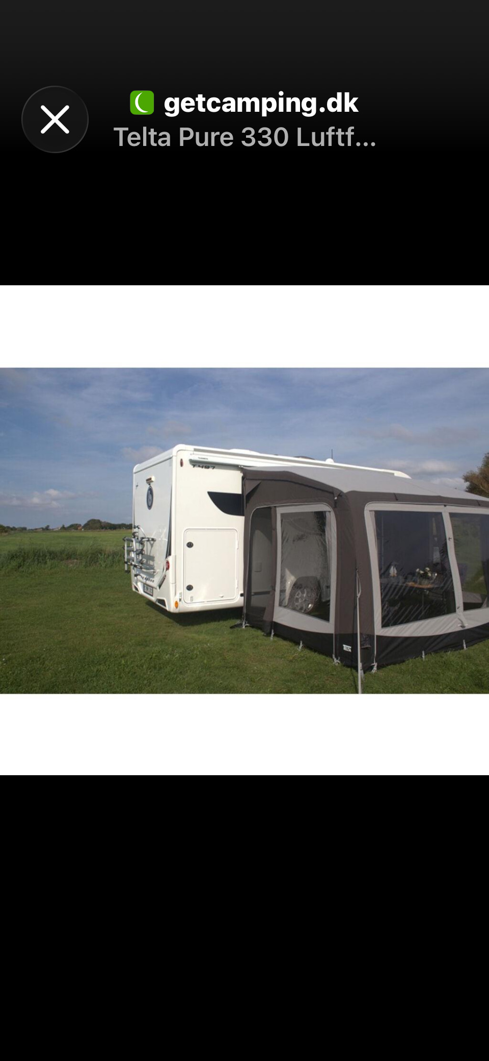 Next to new Telta Pure gazebo awning for sale. Great condition.