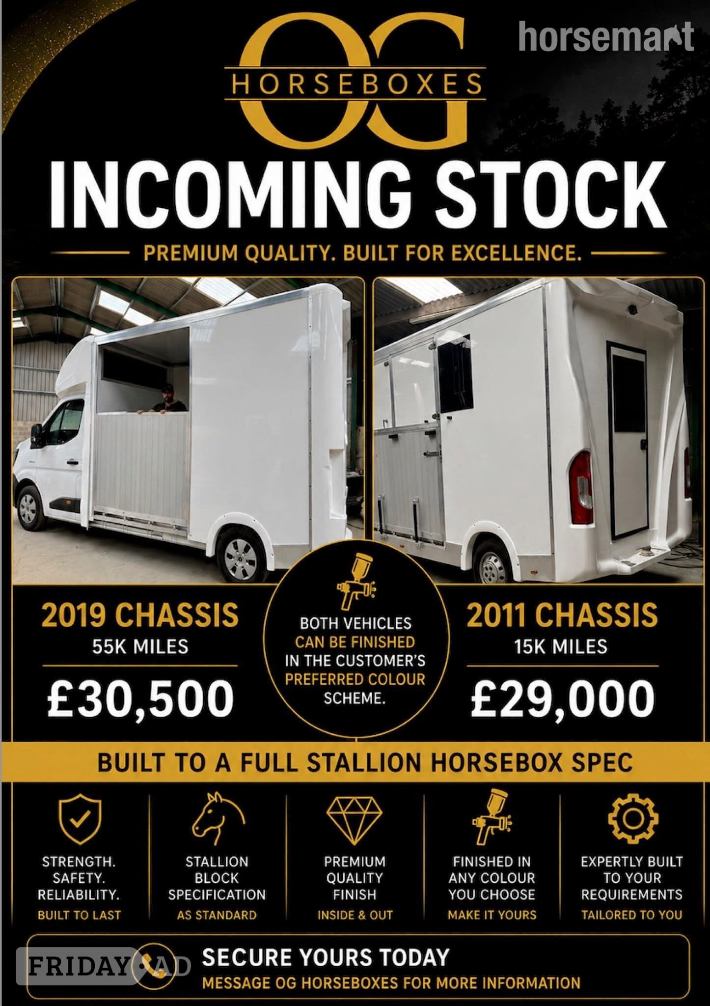 INCOMING STOCK  Peugeot Horsebox in Great Bardfield