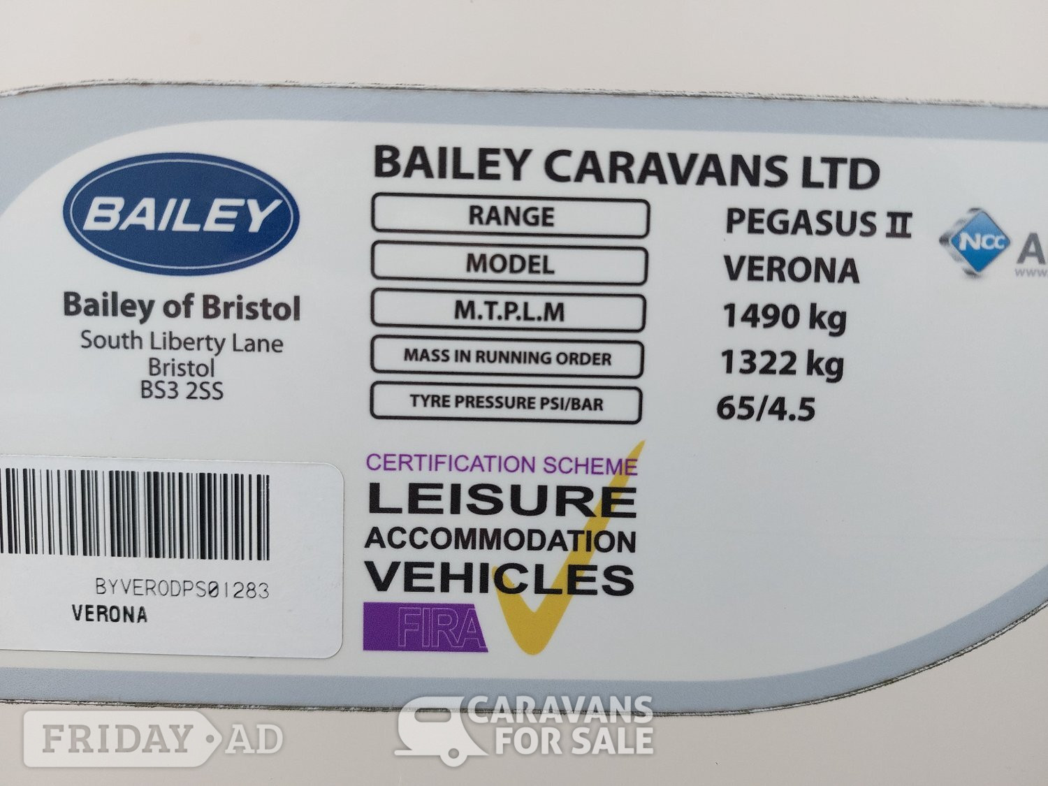 Bailey Pegasus Verona 2013 - Motorhomes & Caravans in Routh