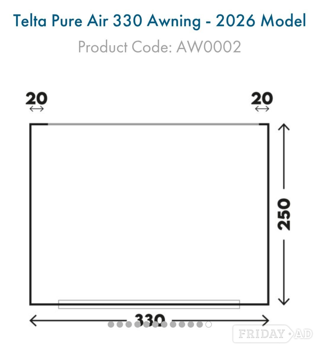 Telta Pure 330 Replacement Front Panel,  New. - 