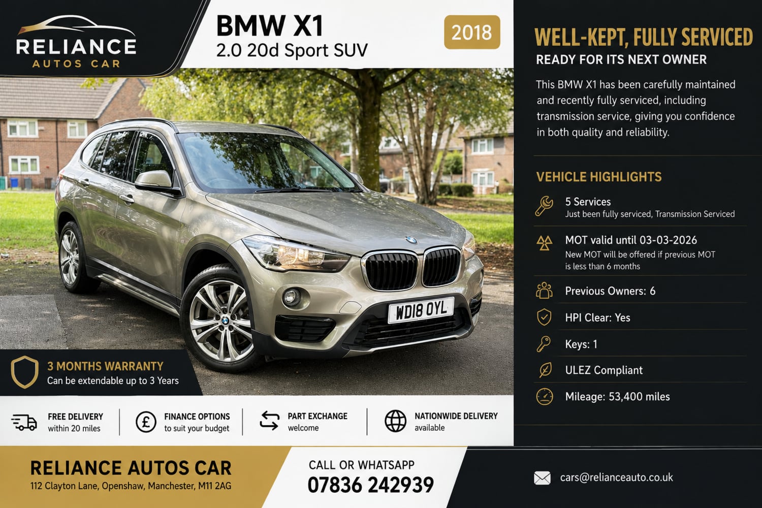 BMW X1 2018 in Manchester