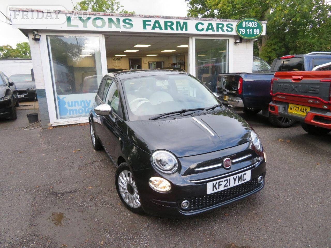 2021 FIAT 500 1.0 MHEV Lounge Hatchback 3dr Petrol Manual Euro 6 (s/s) (70 bhp) SUNROOF + 7" APPLE CARPLAY + DAB in Horsham