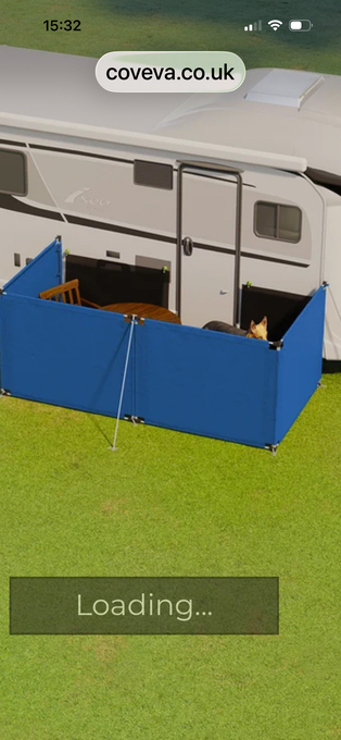 Coveva wind break. 8 metre. Two gates 