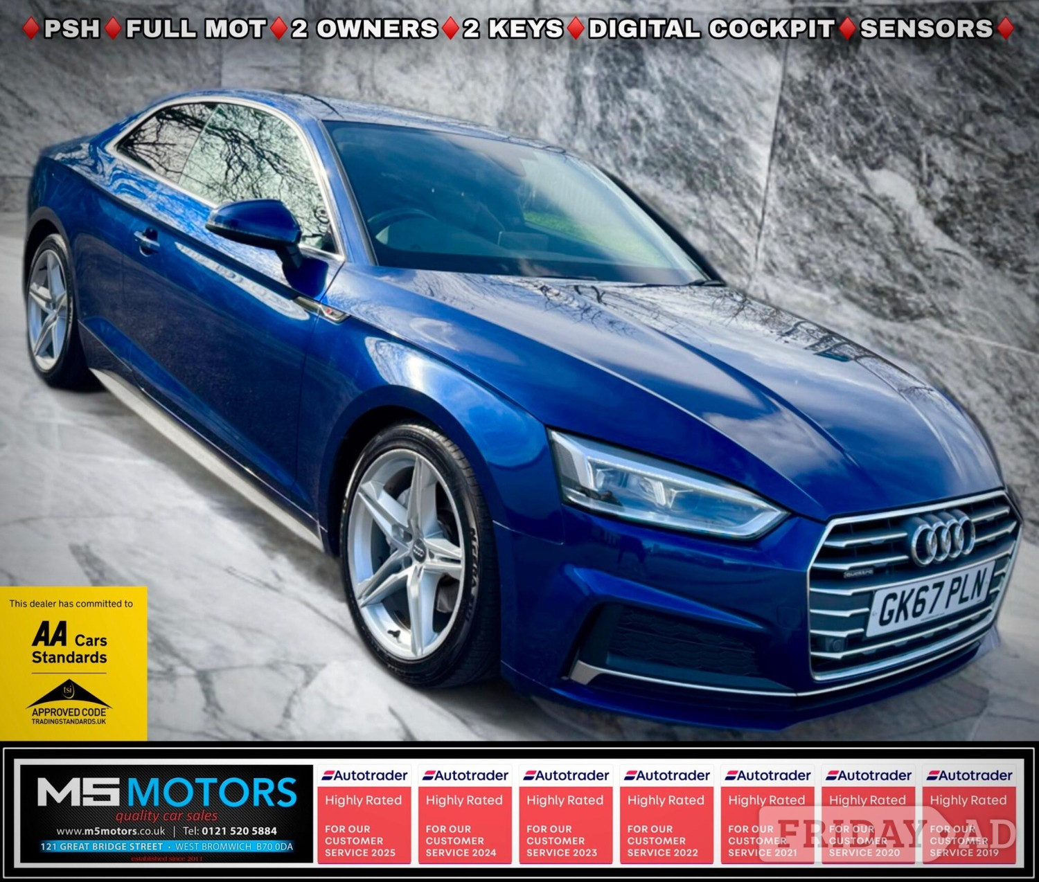 Audi A5 2017 in West Bromwich