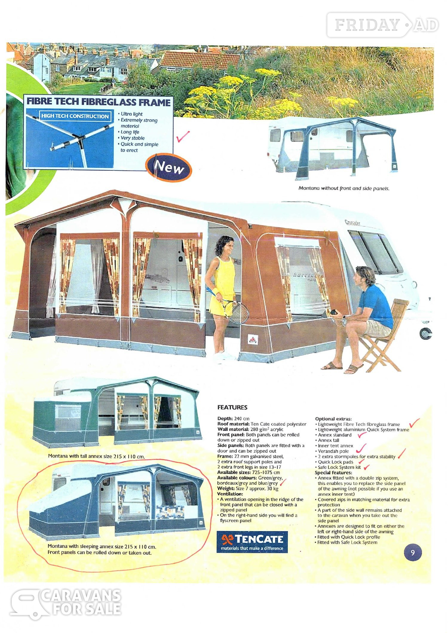 Family Caravan Awning in Ilfracombe