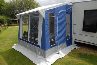 TRIO MINI PORCH AWNING. Aluminium Frame. 2.5 x 2.1 m. Cornwall