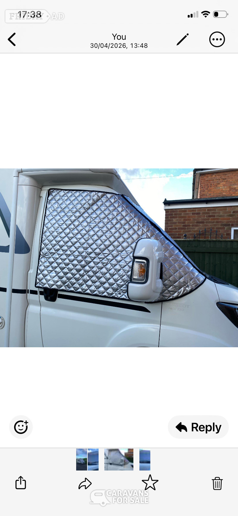 Peugeot Boxer motorhome external covers with carry bag