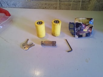 Locks for corner steadies. prevents unauthorised winding of legs.