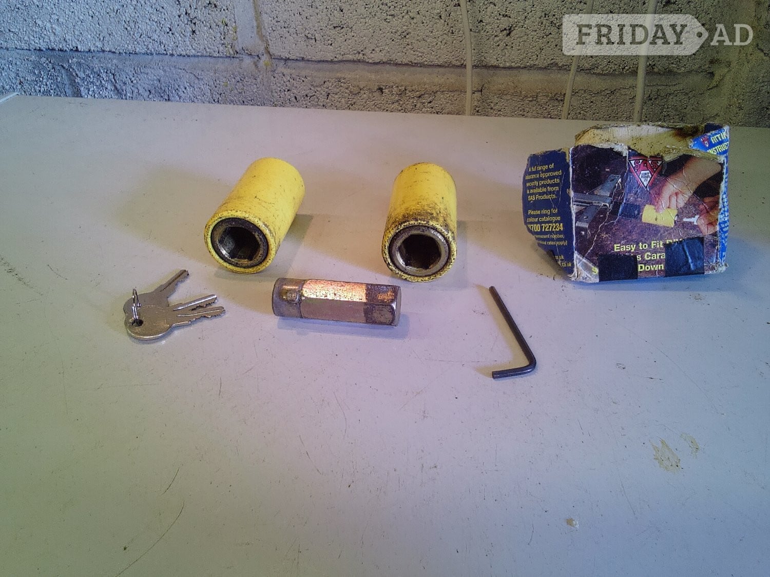 Locks for corner steadies. prevents unauthorised winding of legs.