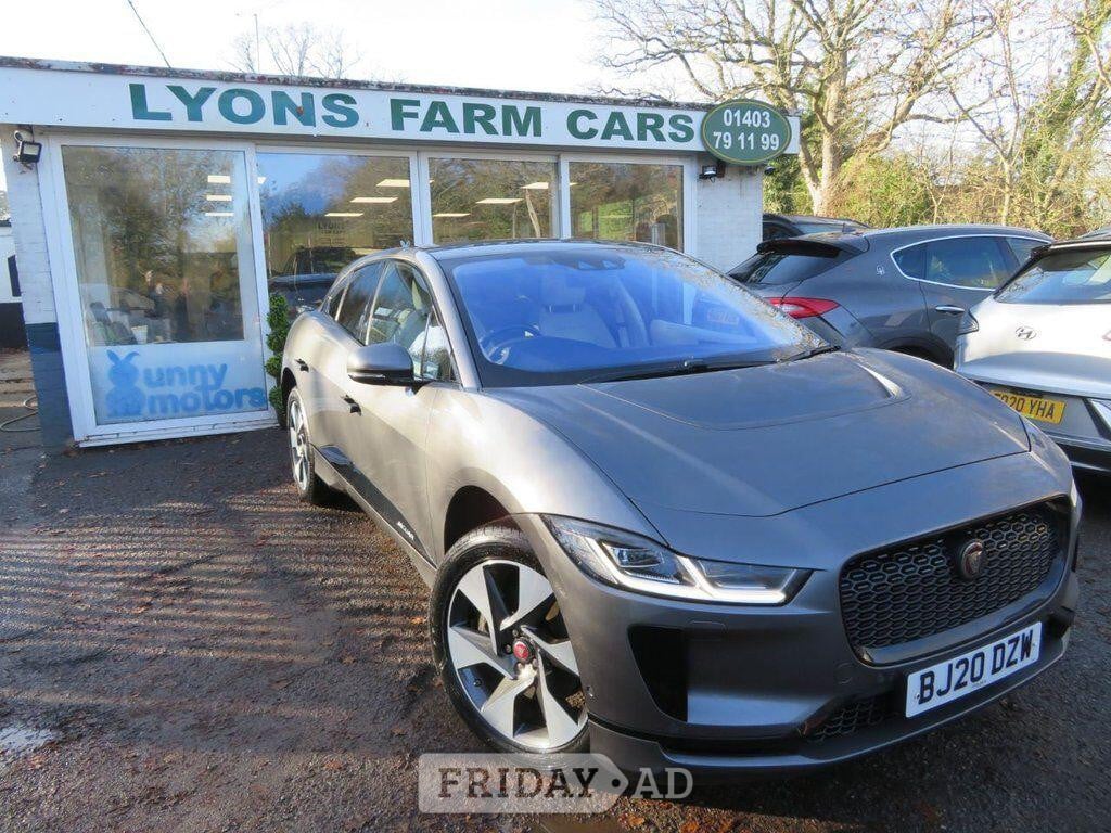 2020 JAGUAR I-PACE 400 90kWh SE SUV 5dr Electric Automatic 4 Wheel Drive (400 ps) *FIXED PANORAMIC ROOF* PANO ROOF + LIGHT OYSTER LEATHER in Horsham